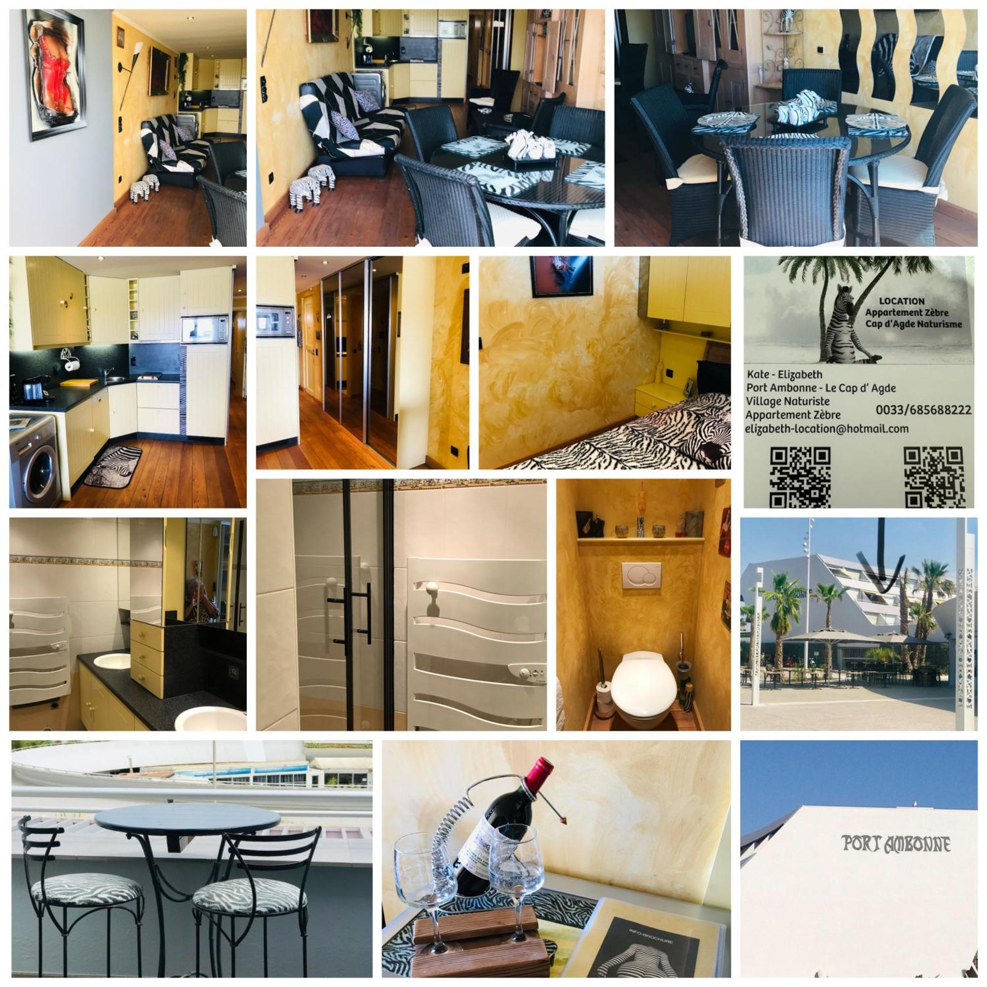 Luxe Appartement Village Naturiste Zebra Agde Exteriör bild